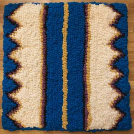 A mutli-colored saddle pad.